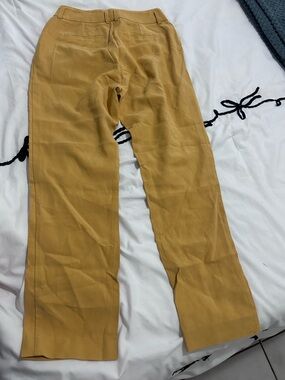 NAF NAF Men's Wide-Leg Chinos in Mustard Yellow